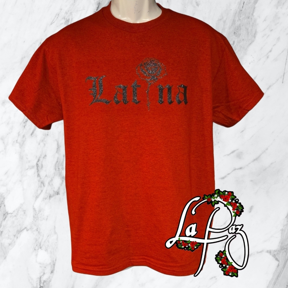 Red Glitter Latina Tee